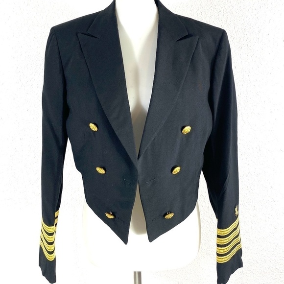 Davis Clothing Co Boston Vintage Military Style Wool Open Jacket - Picture 7 of 7